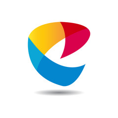 Colorful Letter E Logo