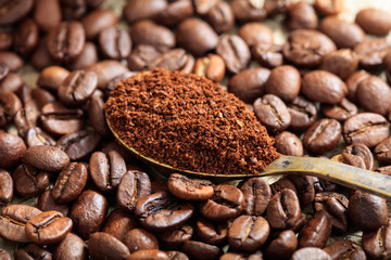 Coffee beans background
