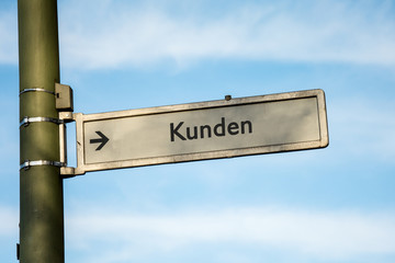 Fototapeta premium Schild 67 - Kunden
