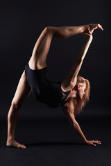 beautiful gymnast girl dancing.beauty young ballet woman