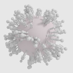 Family person  3d rendering