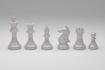 chess 3d rendering