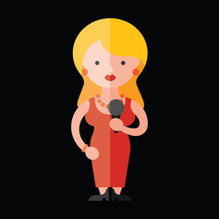 singer flat icon