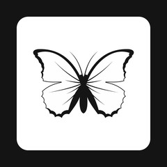 Beautiful butterfly icon in simple style isolated on white background. Fly symbol