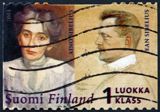 Postage stamp Finland 2004 Jean Sibelius, Composer