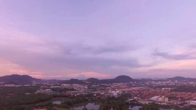 aerial photography on khao khad view point Phuket
sunset at Khao Khad view point the sun going down to the roof view point building Khao Khad view point can  see around Phuket island 360 degree