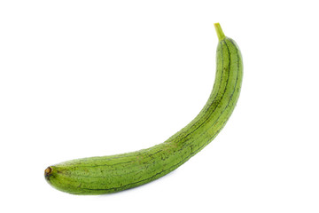 Snake gourd on white background