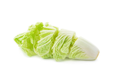 Fresh chinese cabbage on white background