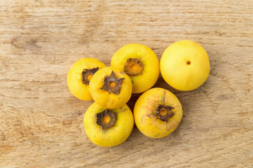 Gold Apple, Diospyros decandra Lour. Thai fruit and Thai herb.on