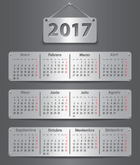 2017 Spanish calendar