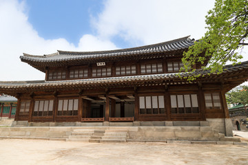 Two-storey Seogeodang Hall at the Deoksugung Palace in Seoul, South Korea.