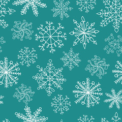 Seamless pattern with snowflakes