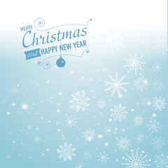 Silver winter abstract background. Christmas  with snowflakes. Vector.