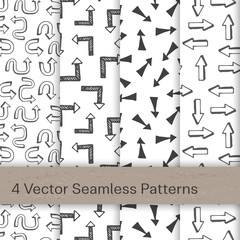 Vector seamless pattern with arrows
