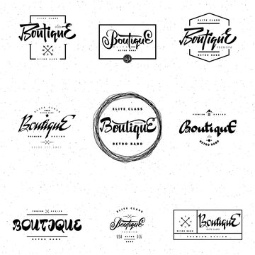 Fashion Boutique Premium - Badge, Logo, Sticker Elite Class, Retro Brand For Your Design