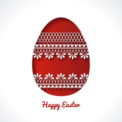 Easter background with ornate icon egg