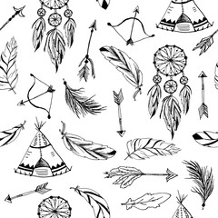 Vector set with tribal, indian elements