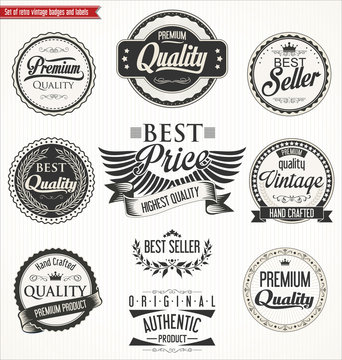 Premium quality retro vintage labels collection