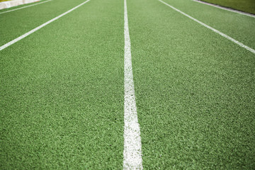 Fototapeta premium Green running lanes
