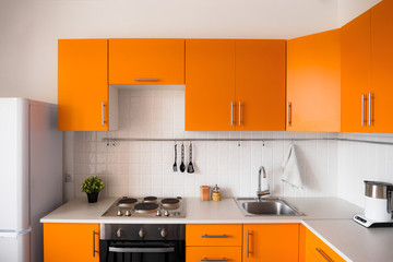 Modern orange kitchen