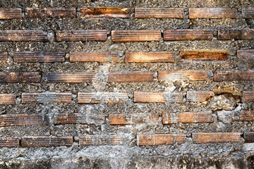 Stone Brick Wall Texture with copy space. May be used as background
