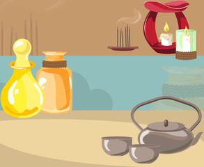 the concept of aromatherapy and spa procedur