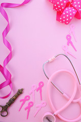 Pink Ribbon Charity Background.