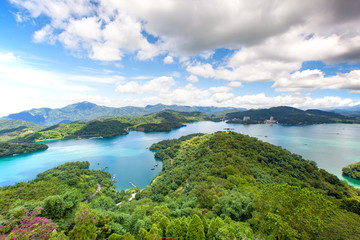 Obraz premium Landscape of Sun-Moon Lake in Nantou, Taiwan