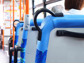 Seat of city bus
