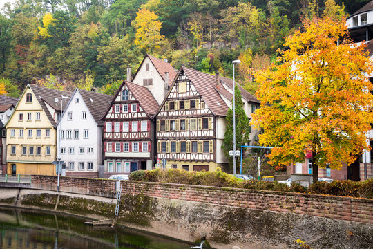 Autumn Calw city in Germany