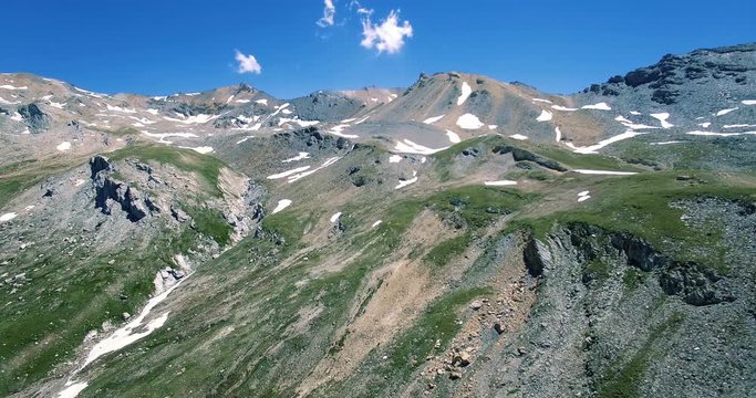 4K Aerial, Parco Naturale Del Gran Bosco Di Salbertrand, Italy - Graded and stabilized version. 