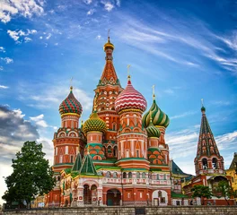 Abwaschbare Fototapete Moskau Basilius-Kathedrale auf dem Roten Platz in Moskau
