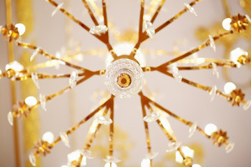 chandelier with bulbs in the form of candle
