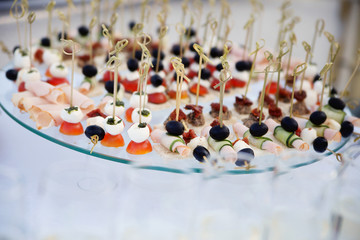 plate with a variety of snacks