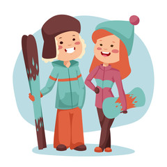 Winter sports vector illustration.