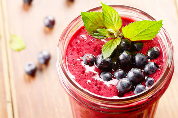 Blueberry healthy smoothie