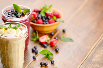 Blueberry and banana smoothie