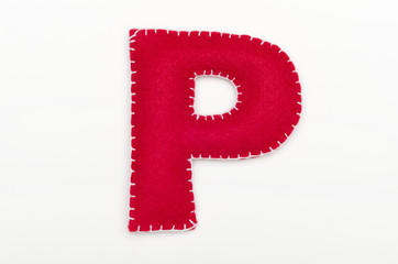 フェルトのアルファベット P