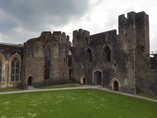 Fototapeta na wymiar View of a welsh castle