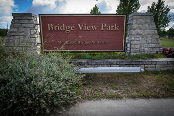 Mackinaw Bridge View Park. Mackinaw Bridge View Park In Michigan's Upper Peninsula.
