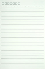 Naklejka premium white notebook paper for background.