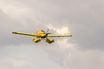 Novi Sad, Serbia - Septembe 22, 2013: Aero show at the Danube river