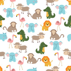Obraz premium Seamless cartoon pattern