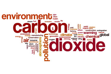 Carbon dioxide word cloud