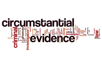 Circumstantial evidence word cloud