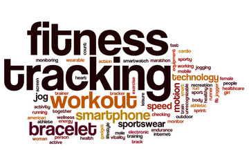 Fitness tracking word cloud