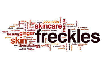 Freckles word cloud