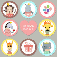 Set of tags with princess theme.