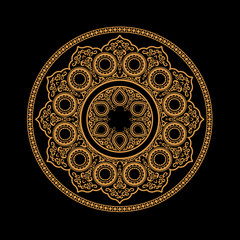 Ethnic henna Mandala - Round Ornament Pattern