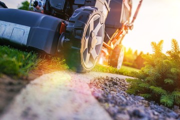 Lawn Mowing Closeup